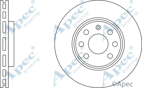 APEC BRAKING Jarrulevy DSK2068